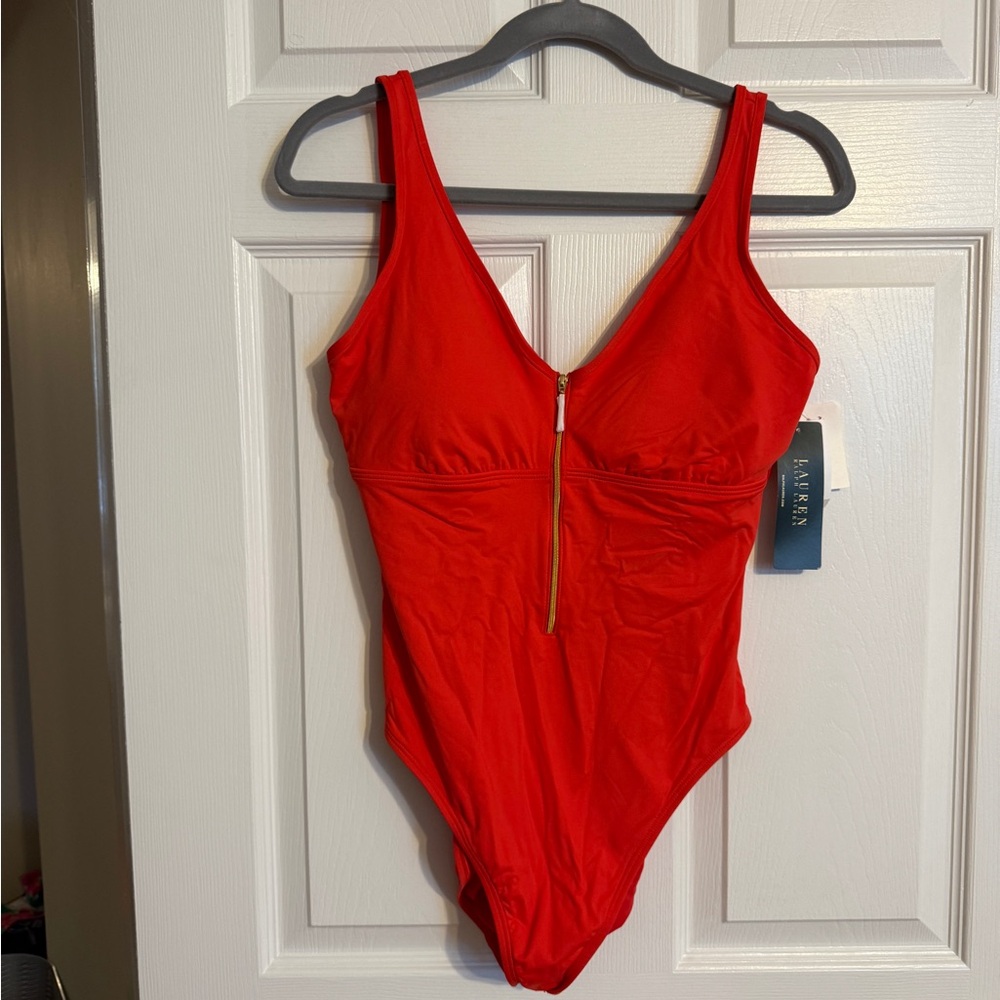 Ralph Lauren Red One Piece Swimsuit